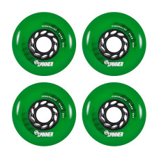 Powerslide Spinner 80mm/88a green inline skate wheels, 4 pcs.