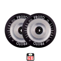 Proto Full Core Sliders 110mm black on raw scooter wheels, 2 pcs.