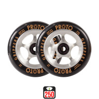 Proto Grippers 110mm black/raw skrejriteņu riteņi, 2 gab.