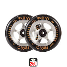 Proto Grippers 110mm black/raw skrejriteņu riteņi, 2 gab.