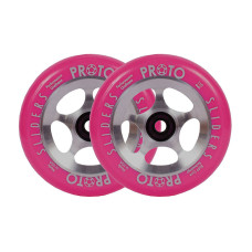 Proto Sliders Starbright 110mm pink on raw scooter wheels, 2 pcs.