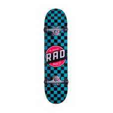 RAD Checkers complete 7.25″ teal skateboard