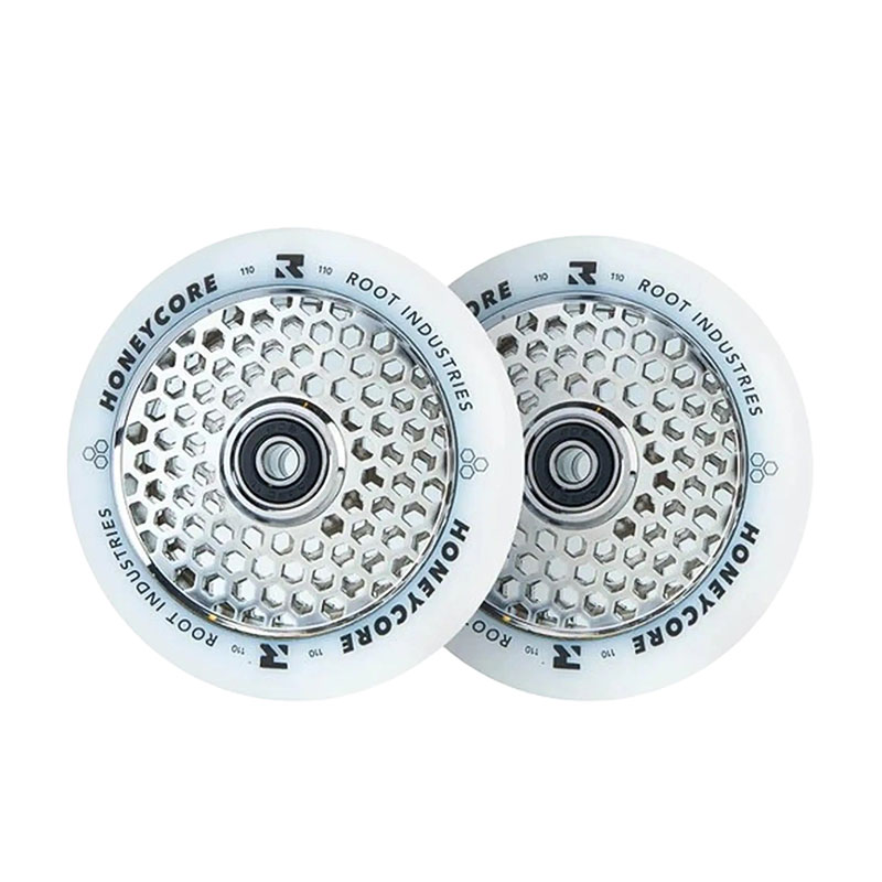 Root Honeycore 110mm white/mirror skrejriteņu riteņi, 2 gab.