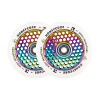 Root Honeycore 110mm white/neochrome skrejriteņu riteņi, 2 gab.