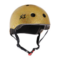 S1 Mini Lifer gold gloss glitter helmet