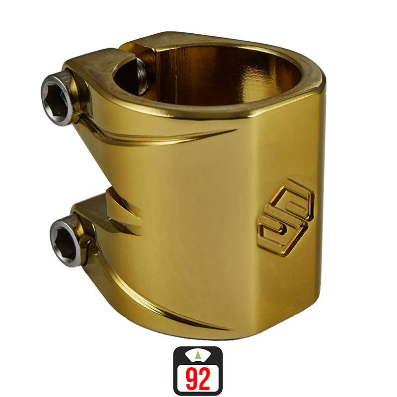 Striker Essence V2 double clamp gold chrome skrejriteņu stūres savilcējs