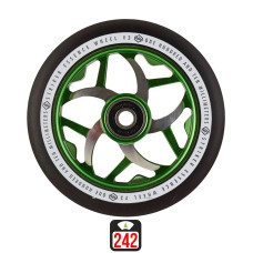 Striker Essence V3 110mm black/green колеса для самокатов, 1 шт.