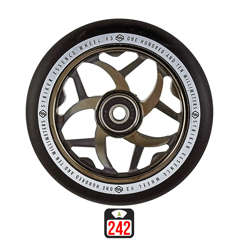 Striker Essence V3 110mm metallic black scooter wheels, 1 pcs.