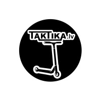 Taktika.lv scooters Round black M sticker uzlīme