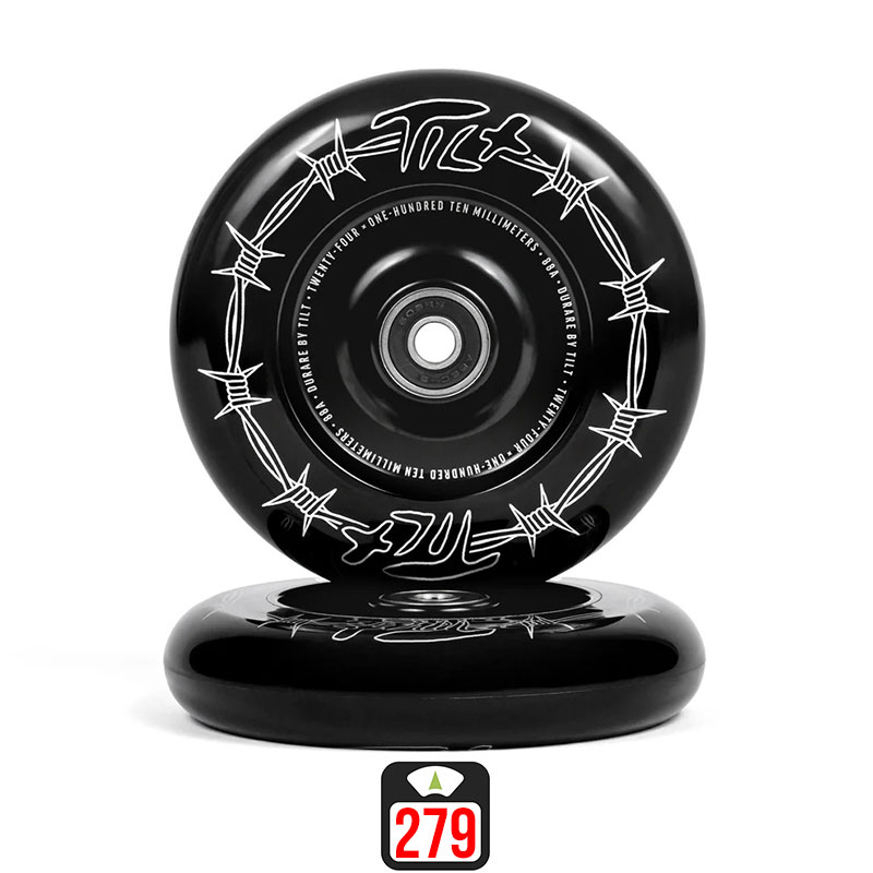 Tilt Durare 110mm Barbed black skrejriteņu riteņi, 2 gab.