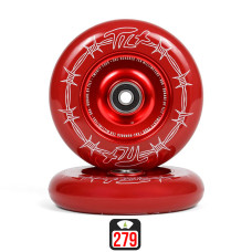 Tilt Durare 110mm Barbed crimson skrejriteņu riteņi, 2 gab.