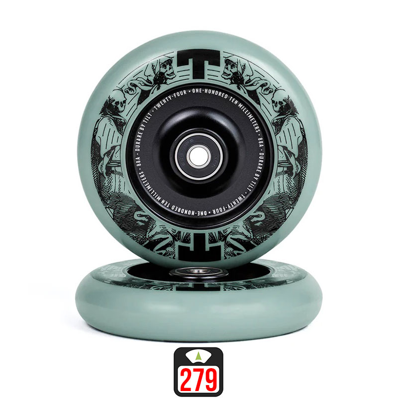 Tilt Durare 110mm Phantom green scooter wheels, 2 pcs.