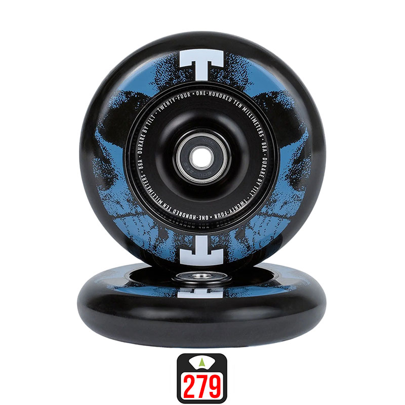 Tilt Durare 110mm skulls blue skrejriteņu riteņi, 2 gab.