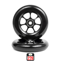 Tilt Durare Spoked 110mm black skrejriteņu riteņi, 2 gab.