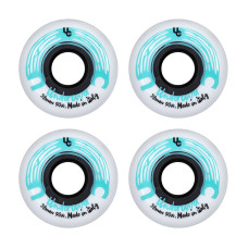 Undercover 58mm/90a white/teal inline skate wheels, 4 pcs.