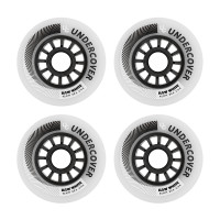 Undercover Raw 90mm/88a white inline skate wheels, 4 pcs.
