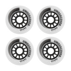 Undercover Raw 90mm/88a white inline skate wheels, 4 pcs.
