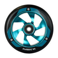 Union Classic V2 110mm black/polished teal scooter wheels, 1 pcs.
