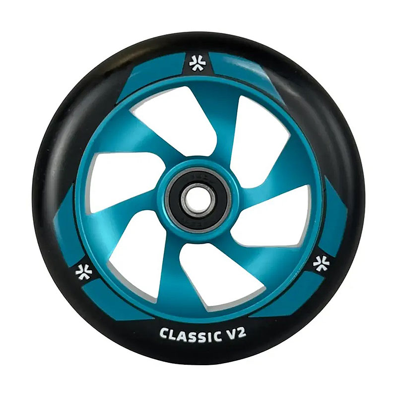 Union Classic V2 110mm black/teal skrejriteņu riteņi, 1 gab.