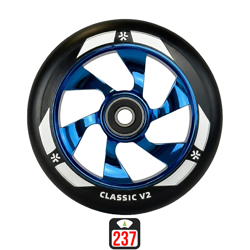 Union Classic V2 110mm chrome blue scooter wheels, 1 pcs.