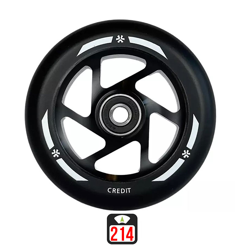 Union Credit V2 100mm black skrejriteņu riteņi, 1 gab.