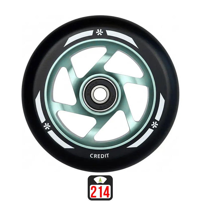 Union Credit V2 100mm blue/black skrejriteņu riteņi, 1 gab.