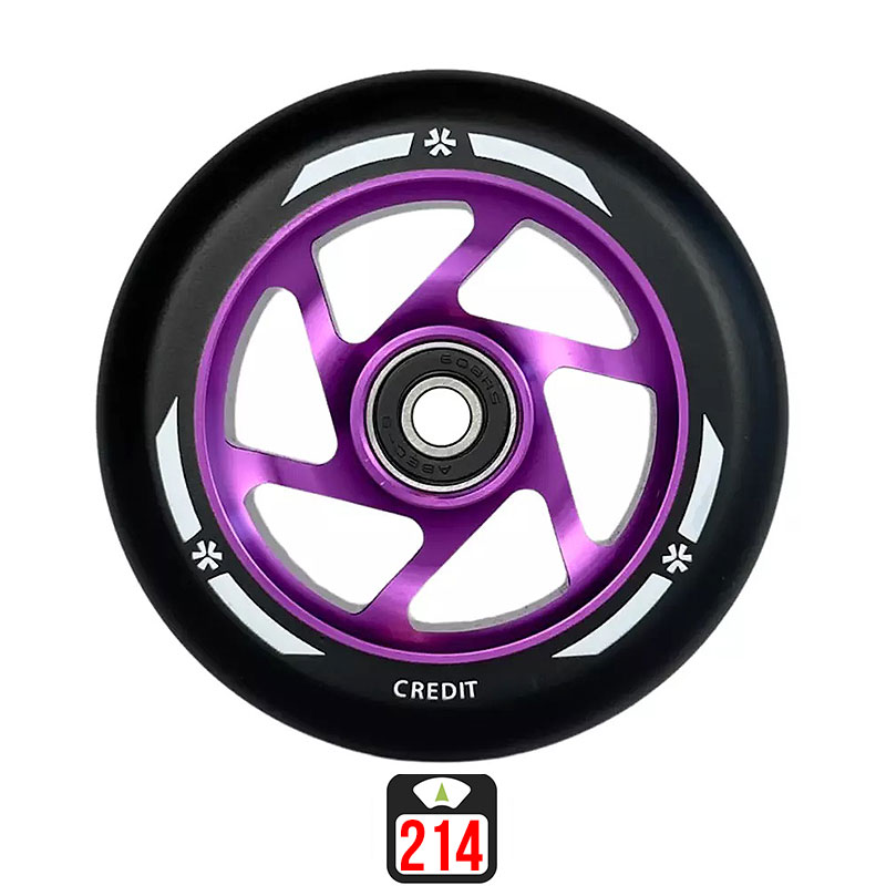 Union Credit V2 100mm purple/black skrejriteņu riteņi, 1 gab.