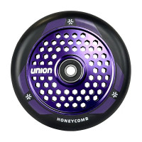 Union Honeycomb 110mm black/polished purple skrejriteņu riteņi, 1 gab.