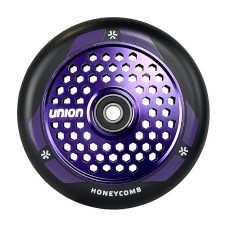 Union Honeycomb 110mm black/polished purple колеса для самокатов, 1 шт.