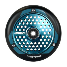 Union Honeycomb 110mm black/polished teal колеса для самокатов, 1 шт.