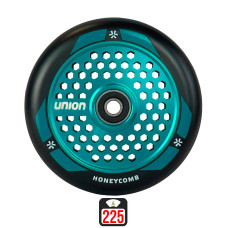 Union Honeycomb 110mm black/teal skrejriteņu riteņi, 1 gab.