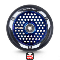 Union Honeycomb 110mm chrome blue skrejriteņu riteņi, 1 gab.