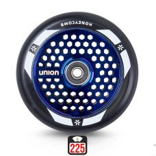 Union Honeycomb 110mm chrome blue scooter wheels, 1 pcs.