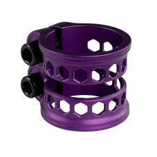Union Honeycomb clamp 34.9 purple scooter clamp