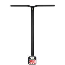 Union Titanium Milda Bend bar 670x600mm black skrejriteņu stūre