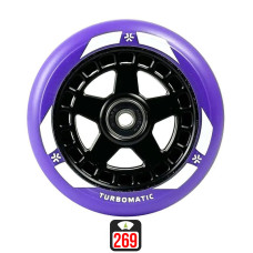 Union Turbomatic V2 110mm black/purple skrejriteņu riteņi, 1 gab.