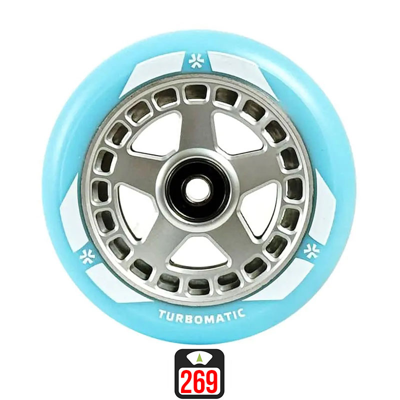 Union Turbomatic V2 110mm blue/grey skrejriteņu riteņi, 1 gab.