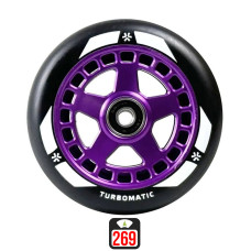 Union Turbomatic V2 110mm purple/black skrejriteņu riteņi, 1 gab.