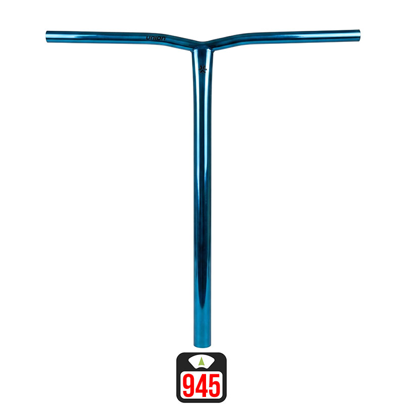 Union Uniq Bend oversized bar 650x600mm chrome blue scooter bar