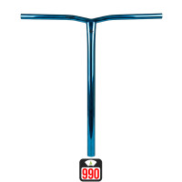 Union Uniq Bend oversized bar 670x600mm chrome blue skrejriteņu stūre