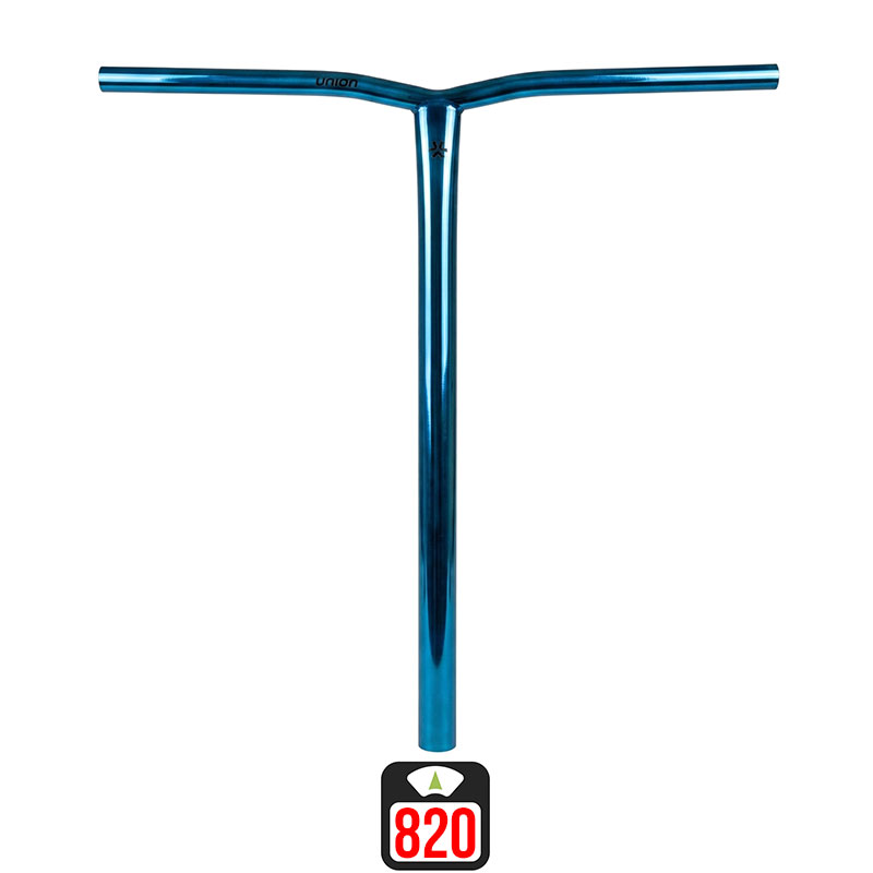 Union Uniq Bend standard bar 580x560mm chrome blue scooter bar
