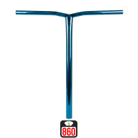Union Uniq Bend standard bar 600x580mm chrome blue skrejriteņu stūre