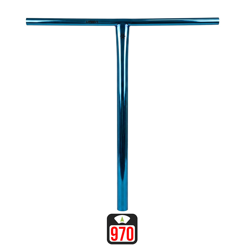 Union Uniq T oversized bar 650x600mm chrome blue scooter bar