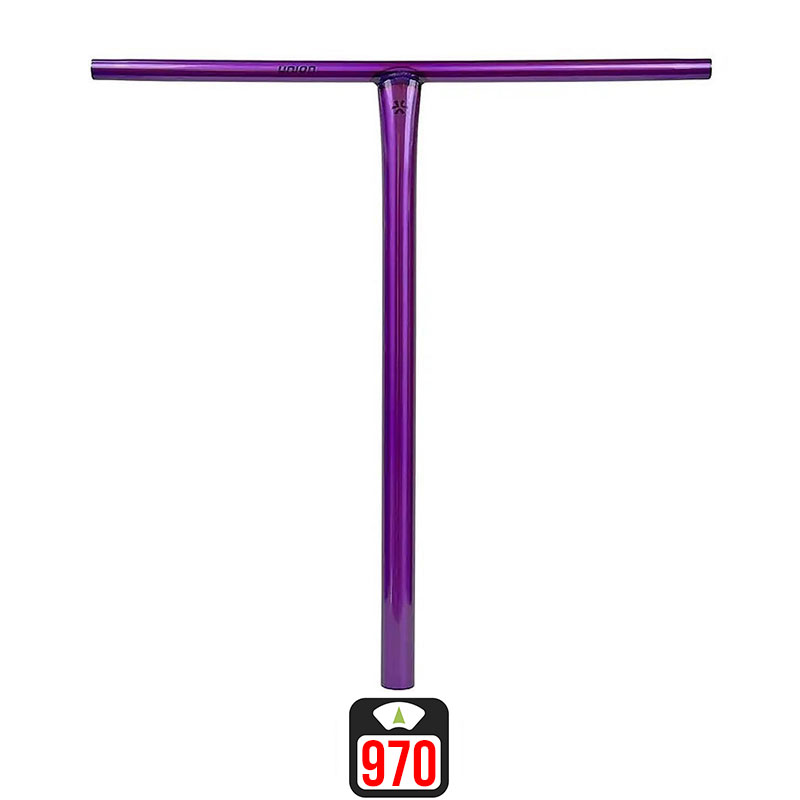 Union Uniq T oversized bar 650x600mm polished purple scooter bar