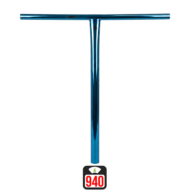 Union Uniq T standard bar 650x600mm chrome blue scooter bar
