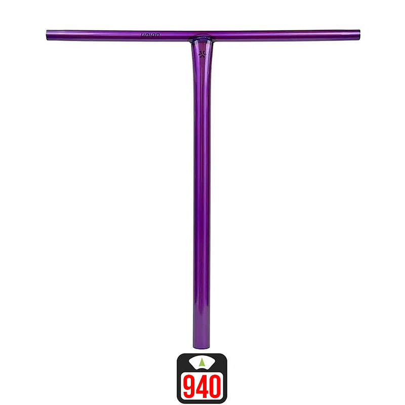 Union Uniq T standard bar 650x600mm polished purple scooter bar