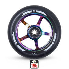 Union Yolo 100mm neochrome/black skrejriteņu riteņi, 1 gab.