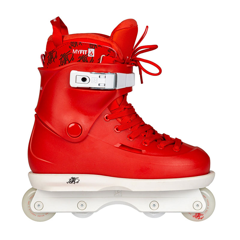 USD Sway Rachard Johnson red/white ekstrēmās skrituļslidas
